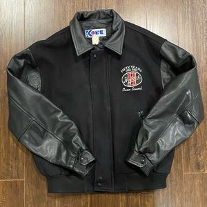 2001 black wool varsity jacket
